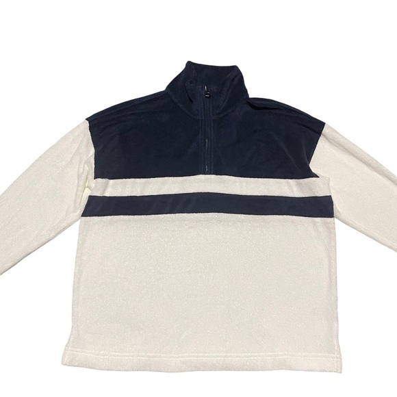 Faherty Brushed Terry 1/4 Zip High Neck Organic Cotton Sweatshirt XS Comfy Beach - Picture 2 of 11